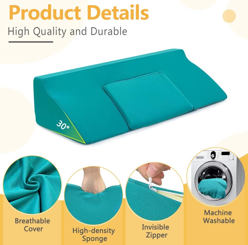 Bed Sore Turning Wedge Pillow for Sleeping Positioning Bed Sores Treatment Pressure Ulcer Cushion Bedridden Patient Elderly Anti Bedsore Turn Over Pad Triangle Medical Nursing After Surgery Wedges