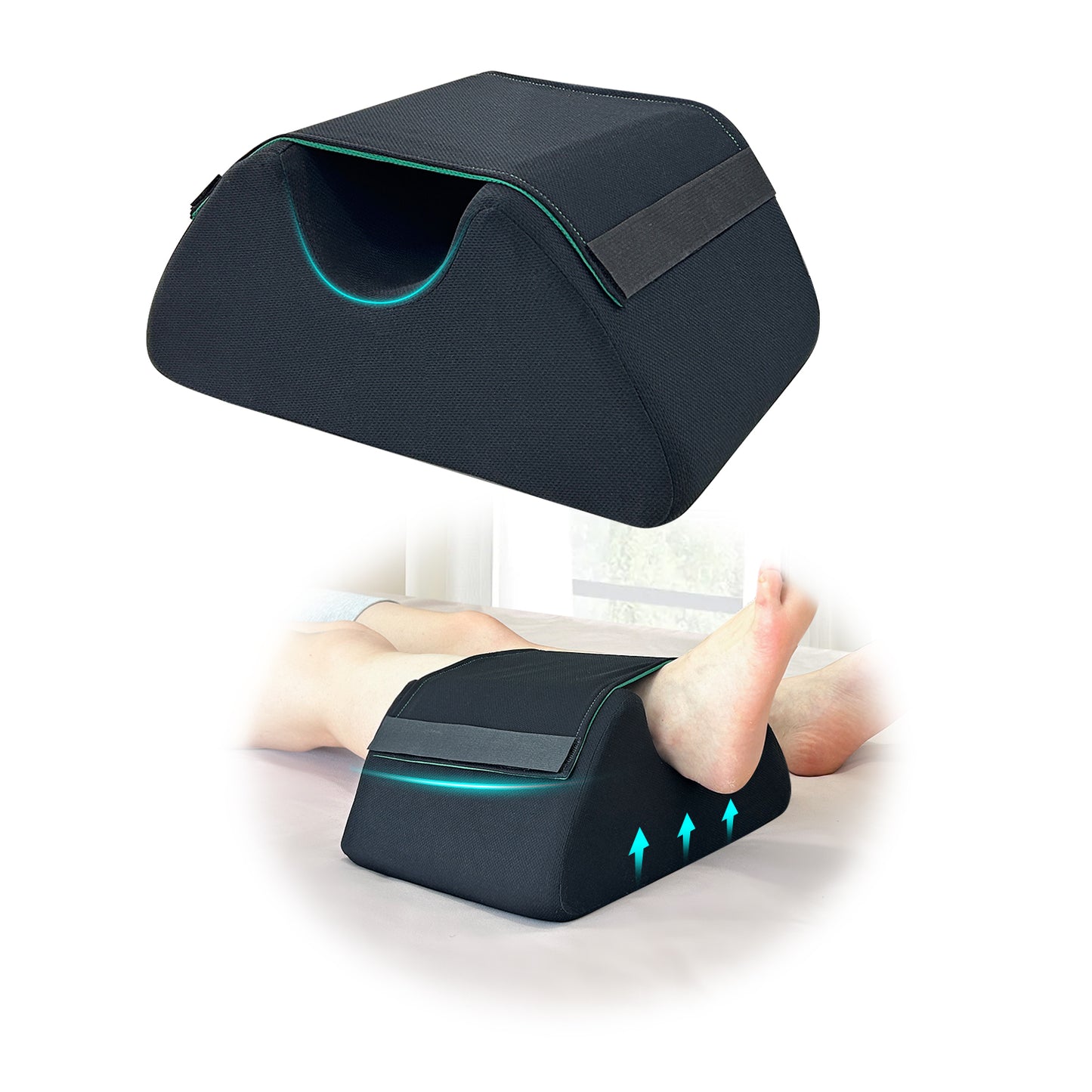 Heel Protectors for Pressure Sores, Foot Elevation Pillow Post Surgery Ulcer Cushion, Foam Bedsore Relief Pillows Feet Leg Support Wedge, Elevate Feet Recovery Supplies Ankle Elevator for Swelling