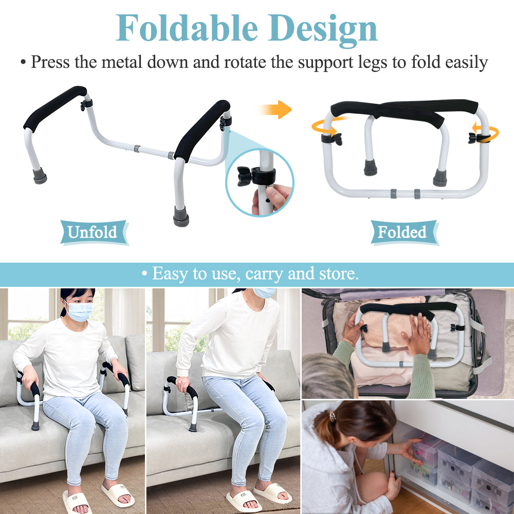 Couch Cane Stand Up Assist Chair Lift Devices for Seniors Elderly Couch Rails Assistance Bed Handles Seat Assist Grab Bar Standing Mobility Aids Equipment Fall Prevention Handicap Seat Lifter