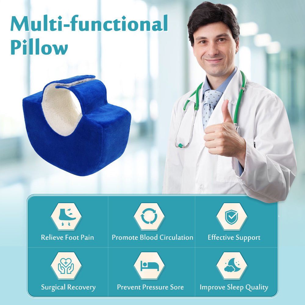 Foot Elevation Pillow Post Surgery Ankle Heel Protector for Pressure Sores Leg elevation Feet Pillow for Swelling Bed Sore Pressure Ulcer Cushion Ankle Support Foot Cradle Surgery Recovery Supplies