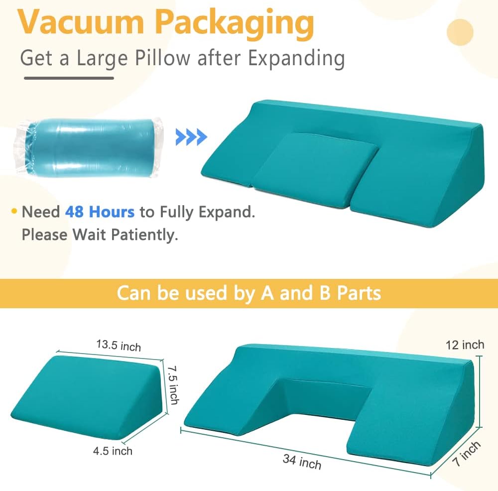 Bed Sore Turning Wedge Pillow for Sleeping Positioning Bed Sores Treatment Pressure Ulcer Cushion Bedridden Patient Elderly Anti Bedsore Turn Over Pad Triangle Medical Nursing After Surgery Wedges