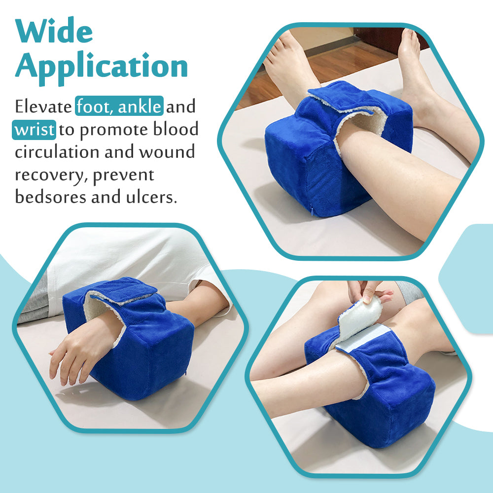 Foot Elevation Pillow Post Surgery Ankle Heel Protector for Pressure Sores Leg elevation Feet Pillow for Swelling Bed Sore Pressure Ulcer Cushion Ankle Support Foot Cradle Surgery Recovery Supplies