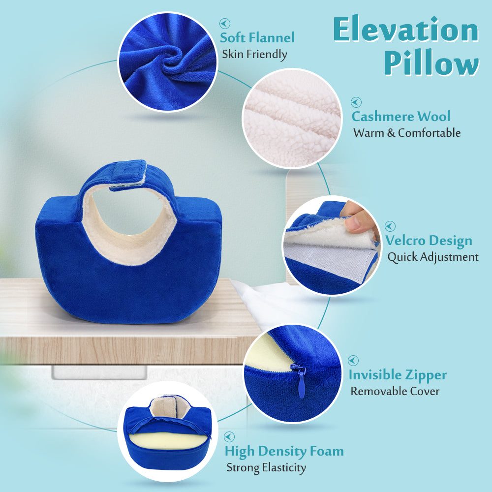 Foot Elevation Pillow Post Surgery Ankle Heel Protector for Pressure Sores Leg elevation Feet Pillow for Swelling Bed Sore Pressure Ulcer Cushion Ankle Support Foot Cradle Surgery Recovery Supplies